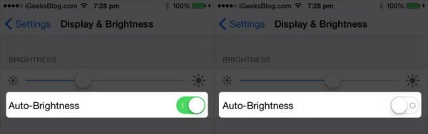 switch off brightness