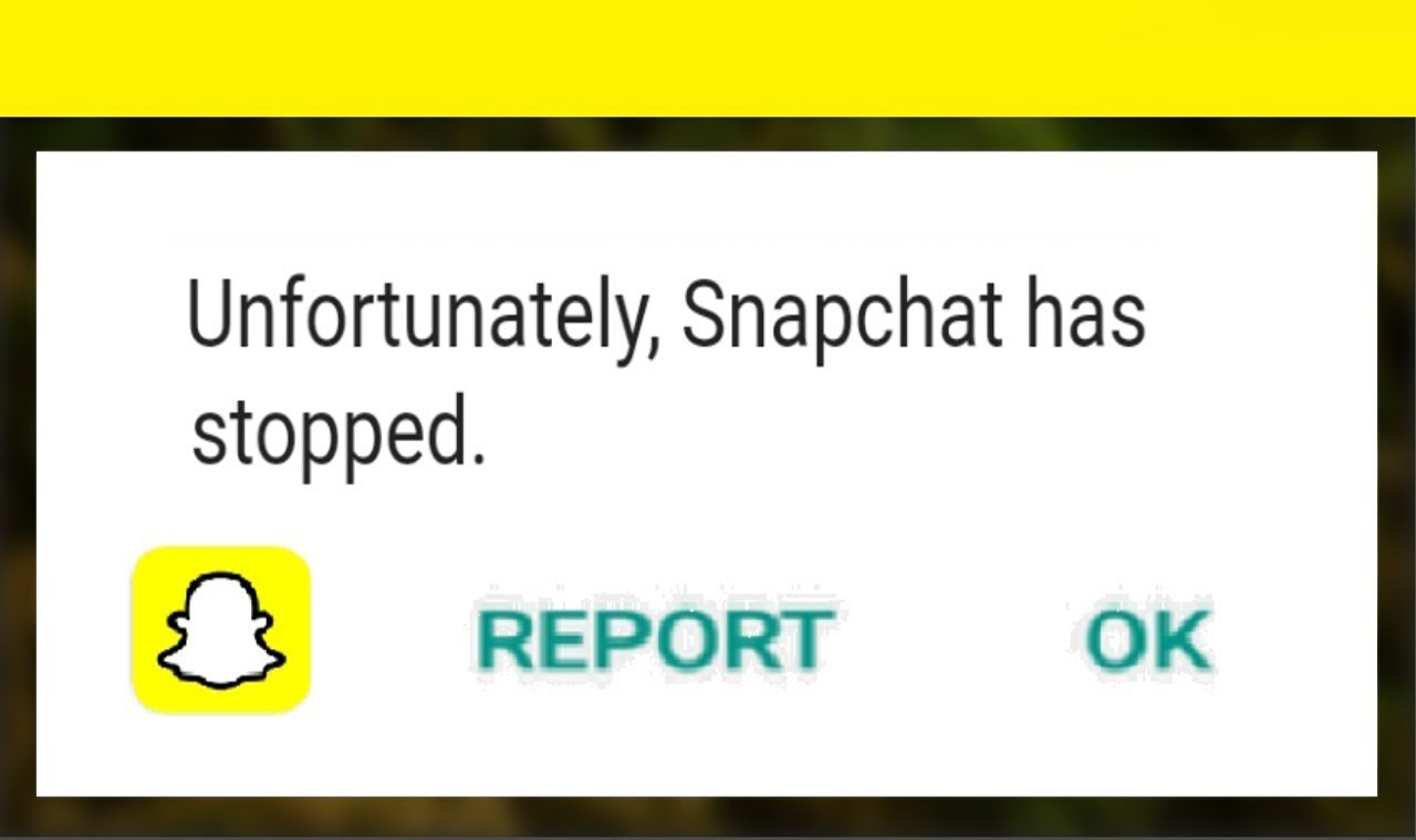 Infelizmente, o Snapchat parou