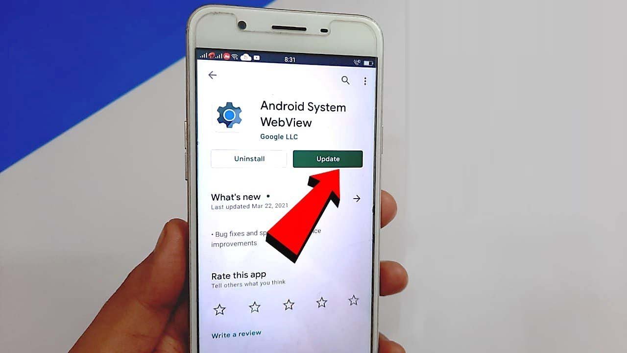 Corrigir Android System WebView não vai atualização