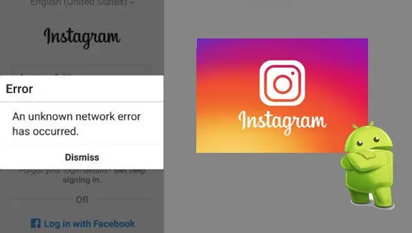 corrigir um erro de rede desconhecido ocorreu No Instagram