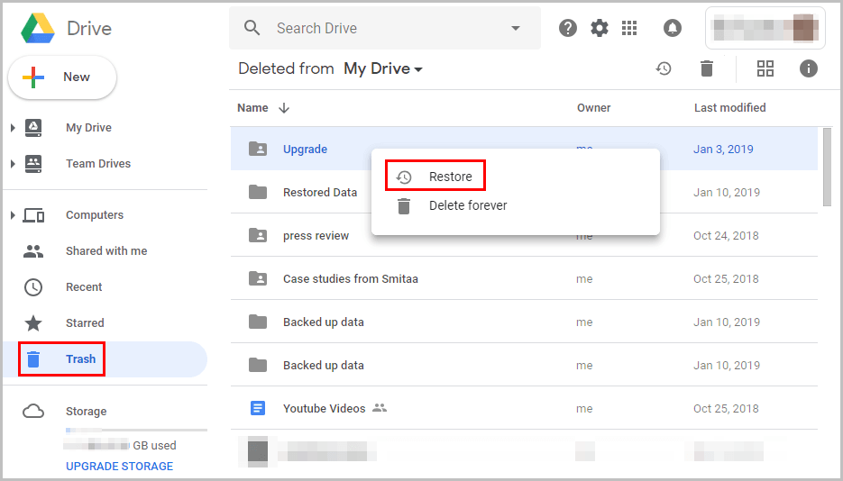 restore-from-Google-drive