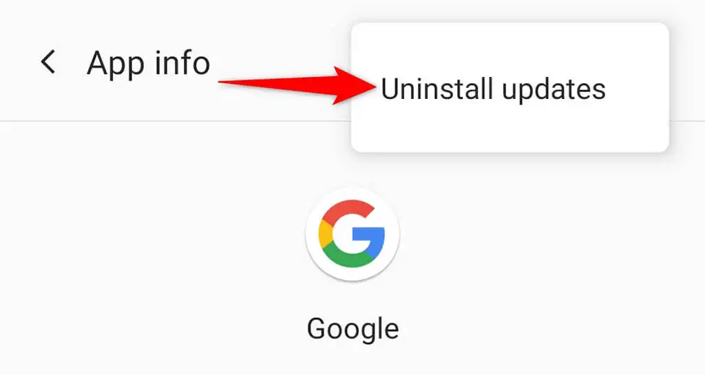 uninstall-Google-app-updates