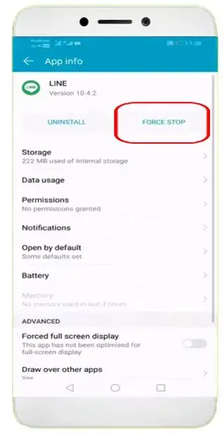 Force-Restart-Line-app