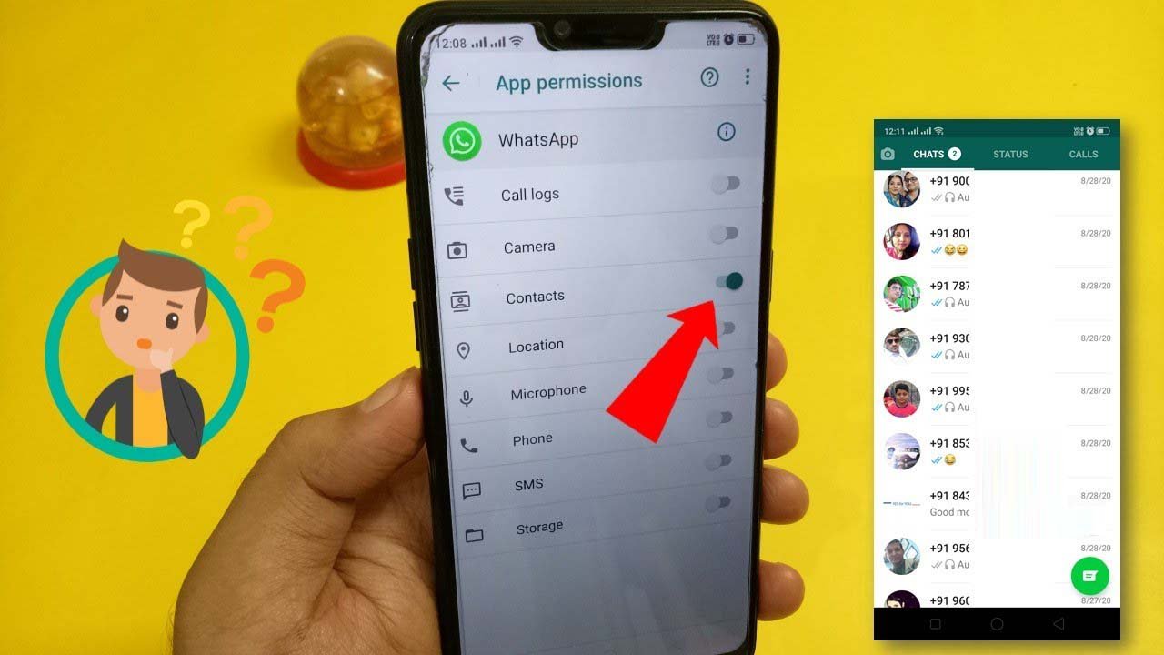 consertar WhatsApp não está aparecendo Nome de contato mas número