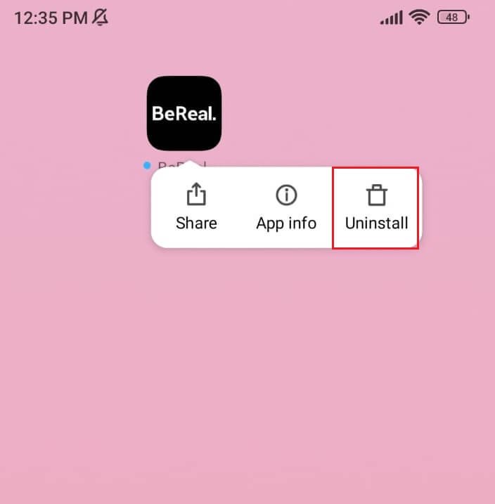 uninstall-bereal