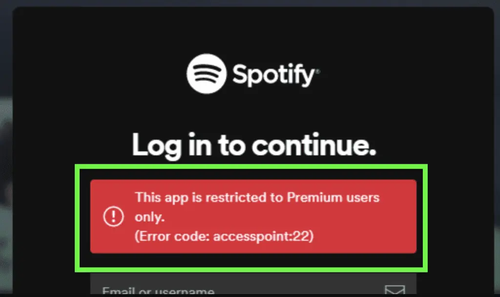 Consertar "Este aplicativo é restrito apenas a usuários premium" No Spotify