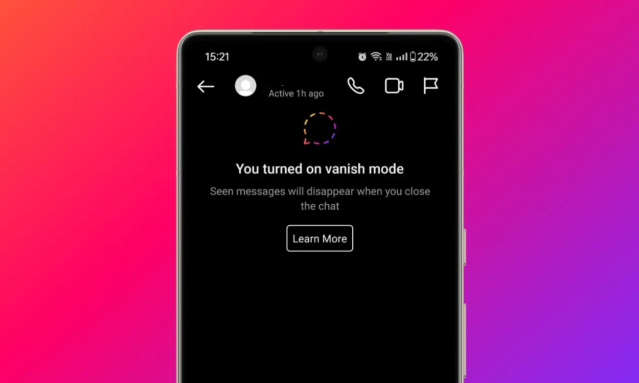 resolver Vanish Modo não funciona No instagram