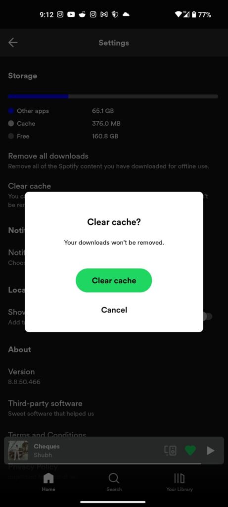 clear-cache-spotify-iphone