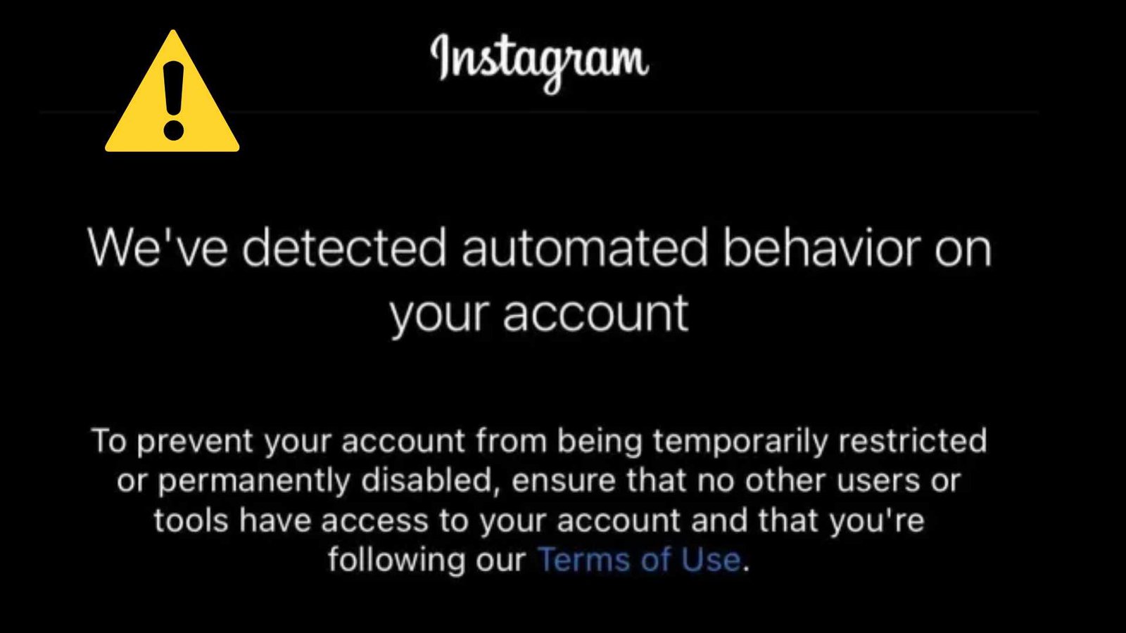 consertar ‘Suspeita de Comportamento Automatizado’ No instagram