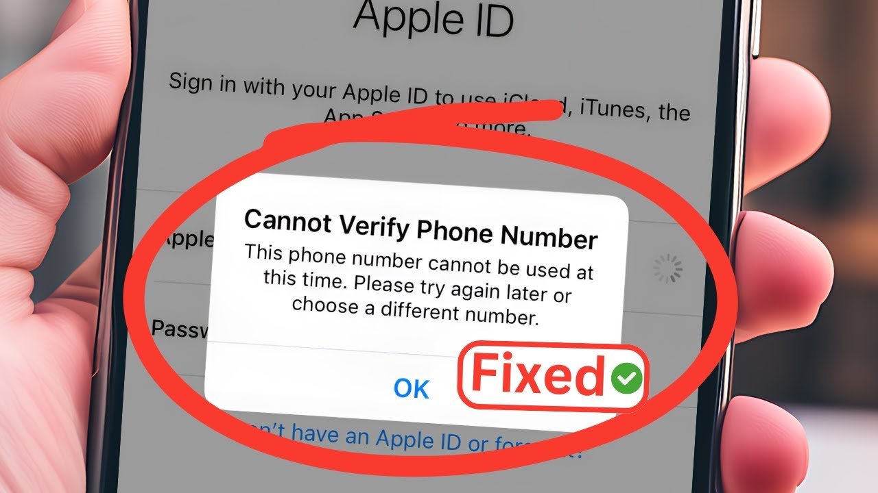 consertar Não é possível verificar o número de telefone Para Apple ID